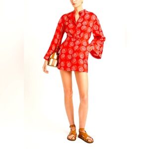 Staud Linen Mini Dress sz M NWOT